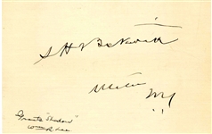 Signature of Grants Shadow Captain Samuel H. Beckwith -- ...He carried with fidelity the secrets of the nation...