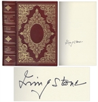 Irving Stone Signed Limited Edition of The Agony and the Ecstasy -- Fine