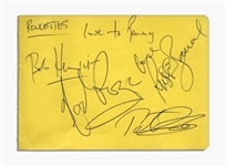 Album Page Signed by the Early 60s Brit Band, The Roulettes -- Measures 6 x 4.5 -- Very Good Condition