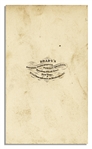 General Ambrose Burnside CDV -- Mathew Brady Backstamp