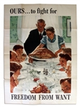 Norman Rockwell Wartime Poster -- Freedom From Want