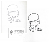 Mort Walker Signed Beetle Bailey Drawings