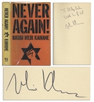 Signed First Printing of Rabbi Meir Kahanes Book Never Again!