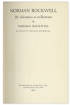 Norman Rockwell Autobiography ''My Adventures as an Illustrator'' Signed