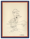Woody Woodpecker As A Hula Dancer!  Signed By Woody Creator Walter Lantz