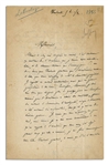 Mastermind Behind The Statue of Liberty Edouard Laboulaye Autograph Letter Signed -- Rare