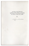Eugene O'Neill's 1934 Play ''Days Without End'' Signed Limited Edition