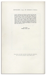 Eugene O'Neill's 1934 Play ''Days Without End'' Signed Limited Edition