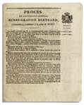 Published Death Sentence for Henri Bertrand -- ''...Bertrand was the first among the French who accompanied Bonaparte in his enterprise against France...''