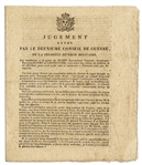 Death Sentence for Napoleons Aide, General Charles de la Bedoyere -- ...convicted of crimes of treason and rebellion, for having lent support in the invasion made by Bonaparte...
