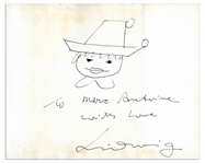 Ludwig Bemelmans ''Welcome Home!'' Signed -- With Sketch of a Young Boy
