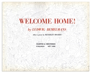 Ludwig Bemelmans ''Welcome Home!'' Signed -- With Sketch of a Young Boy