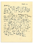 Dwight Eisenhower WWII Letter to His Wife -- ...though I sometimes get tired, it is merely a natural result of intensive problems...