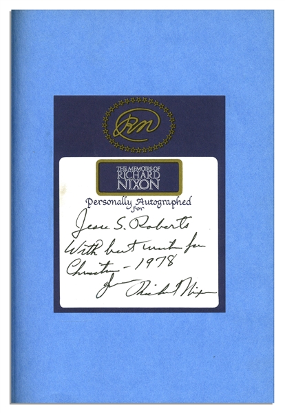Richard Nixon Signed First Edition of His Bestselling Autobiography ''Memoirs''