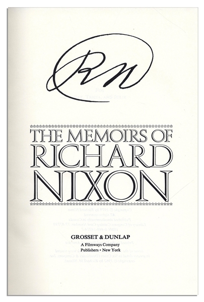 Richard Nixon Signed Edition of His ''Memoirs''