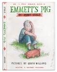 Garth Williams Hand-Drawing for the Cover Art of ''Emmett's Pig'' -- Signed by Williams on Verso