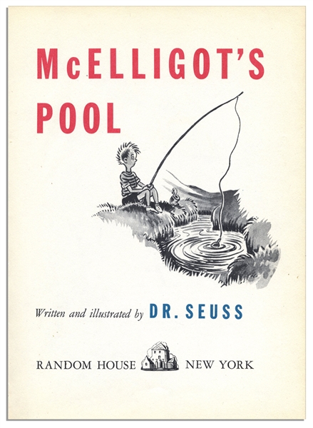Dr. Seuss First Edition, Third Printing of ''McElligot's Pool'' From 1947 -- Early Book by the Popular Children's Author