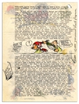 Dick Calkins Letter Signed Featuring Five Color Drawings -- ''...Don't let this Buck Rogers business fool you. About all I get is a lot of publicity, while the syndicate gets the gravy...''