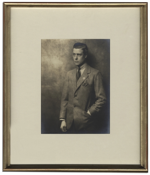 Dramatic King Edward VIII Photograph Owned by Edward & Wallis -- From the Famous Sotheby's 1997 Auction of Property of The Duke & Duchess of Windsor