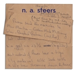 Jackie Kennedy Onassis Collection of Three Handwritten Notes to Her Bergdorf Personal Shopper