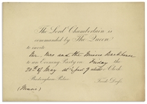 1842 Royal Invitation to Queen Victorias Buckingham Palace
