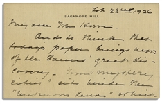 Edith Roosevelt 1926 Autograph Letter Signed