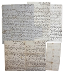 Lot of 5 Confederate Letters From KIA Soldier, James W. Anthony of the 11th Alabama -- 1 Civil War Dated Letter -- ...I volunteered...to fight for the rights of our lovely south...