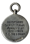 Ernest Needham Football Medal From 1919-1920