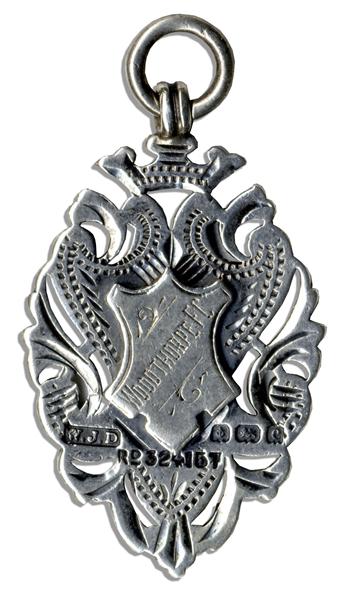Ernest Needham Silver Football Medal -- Awarded in 1904