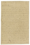 Civil War letter by a Charleston Dragoon, the 4th South Carolina Cavalry -- During the Overland Campaign -- ''...The Fifth Regiment lost five men, killed last night in the fight...''