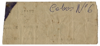 Ernest Hemingway's Own Bullfighting Ticket From 18 August 1959 -- From the ''Plaza Toros'' in Bilbao, Spain -- Hemingway Wrote About the Bullfights of 1959 in His Final Book