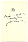 John Steinbeck Signed Copy of ''Travels With Charley'' -- From the Helen Hayes Estate