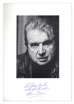 Artist Francis Bacon Signed Book Page With His Photo -- His ''Three Studies of Lucien Freud'' is The Most Expensive Painting Ever Sold at Auction