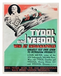 1933 Tydol and Veedol Indy 500 Advertisement Poster