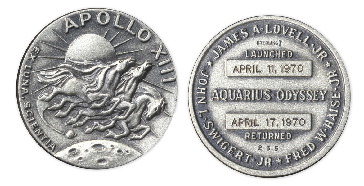 Apollo 13 Space-Flown Robbins Medal -- From the Estate of Jack Swigert