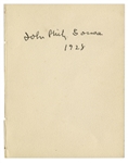 John Philip Sousa Signature