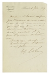Urbaine Le Verrier Lot of 6 Autograph Letters Signed -- Astronomer Who Discovered Neptune