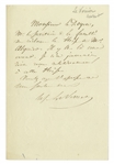 Urbaine Le Verrier Lot of 6 Autograph Letters Signed -- Astronomer Who Discovered Neptune