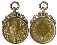 Early F.A. Challenge Cup Runner-Up Gold Medal From 1922 -- Final Match Before Venue Switched to Wembley Stadium