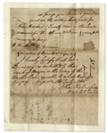 Declaration of Independence Signer Lyman Hall Document Signed -- One of the Rarest of Declaration Signers -- With COA From University Archives