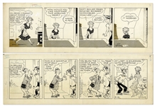 2 Chic Young Hand-Drawn Blondie Comic Strips From 1960
