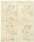 2 Chic Young Hand-Drawn ''Blondie'' Comic Strips From 1967 -- With Chic Young's Original Artwork for Both