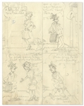 2 Chic Young Hand-Drawn ''Blondie'' Comic Strips From 1967 -- With Chic Young's Original Artwork for Both