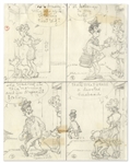 2 Chic Young Hand-Drawn ''Blondie'' Comic Strips From 1969 -- With Chic Young's Original Artwork for Both