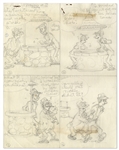 2 Chic Young Hand-Drawn ''Blondie'' Comic Strips From 1969 -- With Chic Young's Original Artwork for Both