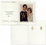 Princess Diana and Prince Charles Signed Royal Christmas Card From 1981 -- The First Year of Their Marriage