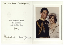 Princess Diana and Prince Charles Signed Royal Christmas Card From 1981 -- The First Year of Their Marriage