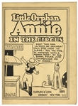 Watercolor Illustration of Little Orphan Annie & Her Dog Sandy by Author Harold Gray -- Within a First Edition of ''Little Orphan Annie in the Circus''