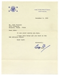 George H.W. Bush Letter Signed as Vice President