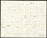 Civil War Letter by an Employee at Ft. Leavenworth -- ''...I was home...Had an excellent visit took Mary a circular costing $25. Got her bonnet fixed for her. Got her a black lace veil...''